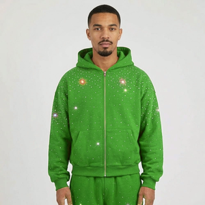 Sudaderas con Capucha de Invierno para Hombre con Logotipo Personalizado Bordado, 100% Algodón, Felpa, Teñido Liso, Lavado a la Piedra, Venta al Por Mayor - Product Image 1