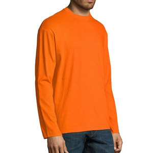 Camisetas de Manga Larga Unisex de Alta Calidad con Etiqueta Privada Personalizada, Color Rojo, 100% Algodón - Product Image 4
