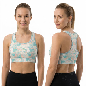 Soutien-gorge de sport sans couture en Spandex et Polyester, respirant, pour le yoga et l'entraînement, vente en gros - Product Image 3