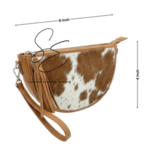 2026 New Cowhide Leather Coin <b>Purse</b> Animal Print Zipper Wallet Mini Wrist Strap Bohemian Style Women's Daily Use Pouch - Product Image 3
