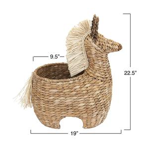 Panier en jacinthe d'eau tressé en forme de cheval, panier de rangement fait main, vente en gros, écologique, fabriqué au Vietnam - Product Image 2