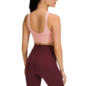 Sujetador deportivo sin costuras de alta calidad, soporte medio, sin aros, transpirable, copa completa, estilo bikini, para gimnasio, sin mangas, cintura alta, lo último. - Product Image 2