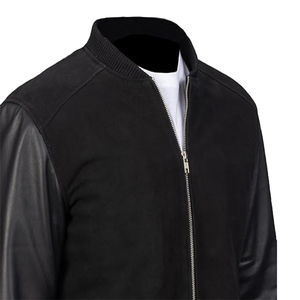 2026 OEM Hot Trending New Custom-Made Men's Black <b>Wool</b> Bomber Jacket Winter Stand Collar Front Logo Waterproof Eco-Friendly Low - Product Image 4