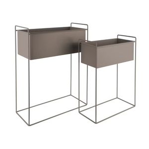 Jardinière Moderne Classique Polyvalente en Fer Thermolaqué Haute Tendance, Durable, pour Intérieur et Extérieur, avec Support - Product Image 4