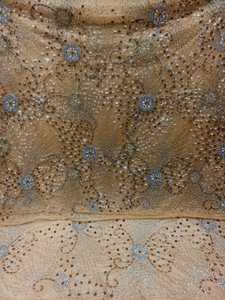 High Quality Elegant Beaded African George Wrapper Blouse Rhinestone Embroidery Eco-Friendly Silk Loose Solid Clothing - Product Image 3