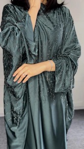 Hermosa Abaya Rosa Malva para Mujer, Tela Premium de Textura Suave, Vestido Islámico Modesto, Vestido Pastel Femenino, Estilo Dubai, Hiyab - Product Image 6