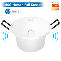 Détecteur de chute intelligent Tuya WiFi 60G à radar à ondes millimétriques, capteur de présence humaine à montage au plafond, alarme pour les soins aux personnes âgées et les maisons de retraite