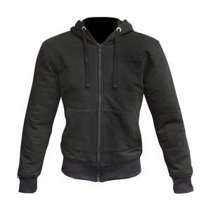 Sweat-shirt de moto pour homme OEM avec fermeture éclair argentée et doublure en aramide, coupe-vent, style de sécurité - Product Image 2