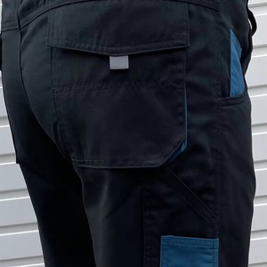 Shorts de travail décontractés pour hommes, confortables, taille mi-haute élastique, multi-poches, durables, imperméables, motif uni, pour l'été - Product Image 5