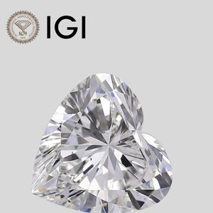 Diamant de laboratoire en forme de cœur de 1,00 carat, couleur E, clarté VS2, certifié IGI - Product Image 1