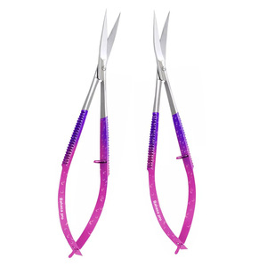 Professional Wholesale Manicure Spring <b>Scissors</b> Multi Function Curved & Straight Blade brow Trimmer <b>Scissor</b> by Bahasa Pro - Product Image 1