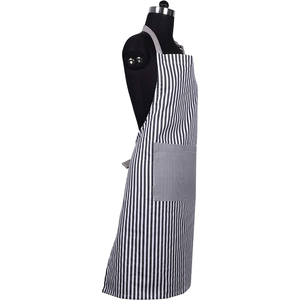 Tablier classique rayé en coton biologique avec poche, bretelles réglables, lavable en machine, pour la cuisine, la maison et l'usage quotidien - Product Image 2