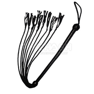 Leather <b>Flogger</b> With Soft Touch Straps And Solid Handle Design Offering Reliable Grip And Long Lasting Quality - Product Image 2