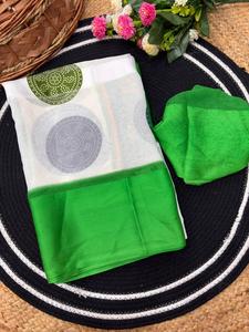 Sari Tradicional de Georgette Satinado para Mujer Adulta, Sari con Estampado Digital, Secado Rápido, Seis Metros, Blusa Incluida, Envío Rápido - Product Image 2