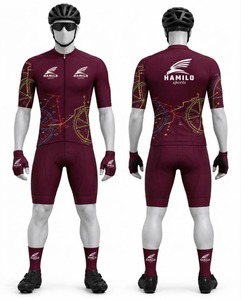 Conjunto de Jersey de Ciclismo sin Mangas para Hombre HAMILO, Ecológico, 220g, Transpirable, con Estampado Digital, para Bicicleta de Carretera - Product Image 3
