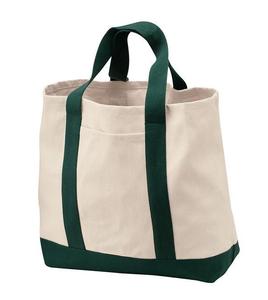 Sac fourre-tout en toile épaisse sergé bicolore avec poche avant, poignée en sangle longue, motif lettres, écologique, idéal pour les cadeaux et les voyages - Product Image 5