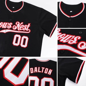 Maillot de softball personnalisé noir, blanc et rouge pour femmes – Respirant, anti-humidité, tenue de sport d'équipe, uniformes de jeu athlétiques en gros - Product Image 5