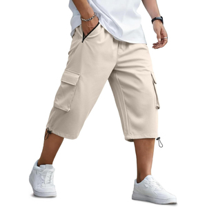 Pantalones Cortos Casuales para Hombre, Cintura Media, Personalizados, de Poliéster/Algodón, Impermeables, con Cierre de Cordón, Diseño a Cuadros, Resistentes, con Bolsillos - Product Image 2