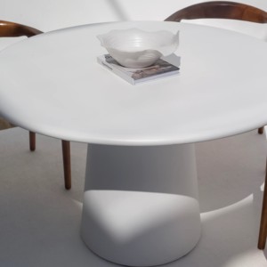 โต๊ะรับประทานอาหารวานดานา ออเรโอ เมอริโน ไวท์ ไมโครคอนกรีต ดีไซน์ร่วมสมัยทันสมัย - Product Image 3