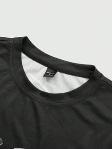 Vêtements pour hommes, T-shirt imprimé avec motif de lettres Happy Sunday, col rond, style Y2k, décontracté et élégant, pour l'été, en plein air, à manches courtes - Product Image 4