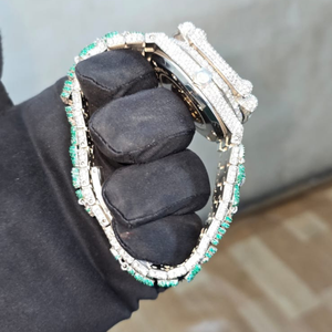 Reloj Mecánico de Acero Inoxidable para Hombre, con Diamantes de Imitación y Cristal de Moissanita, Diseño Analógico, Superventas - Product Image 4