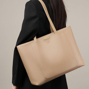 Bolso Tote de Cuero Genuino de Lujo para Mujer, Bolso de Hombro de Diseñador, Bolso de Compras para Dama con Cremallera, Tamaño Completo, Proveedor Mayorista - Product Image 3