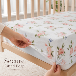 Drap-housse pour lit bébé en coton biologique |   Housse de matelas tricotée douce et respirante pour chambre d'enfant, literie personnalisée sur mesure - Product Image 4