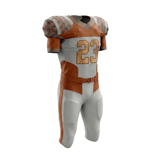 Uniforme de football américain de haute qualité OEM, 100 % polyester, couleur unie, pour hommes - Product Image 2