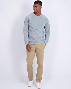Sweat-shirt à col rond pour homme, doublure en polaire douce pour l'hiver, pull sportif uni, coupe-vent, respirant, coton et bambou écologiques - Product Image 6