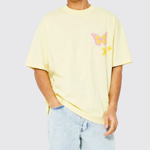 Camiseta Oversize para Hombre 300GSM, Estilo Hip Hop, Ajuste Holgado, Cuello Redondo, Lavado Ácido, Estampado Trasero Personalizado DTG, 100% Algodón Anti-Pilling - Product Image 5