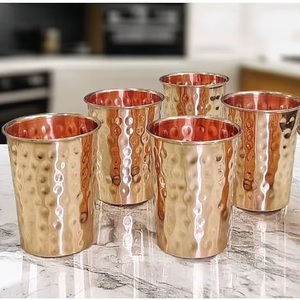 Copper <b>glasses</b> daily use bulk manufacturer supplier custom packaging export drinkware reusable durable - Product Image 1