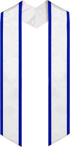 Étole de graduation unisexe pour adultes, 72 pouces de long, en tissu, classe 2024, avec bordure angulaire unie, accessoire personnalisable pour l'honneur, usage scolaire - Product Image 3