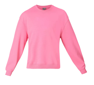 Sweat-shirt ras du cou personnalisé rose en polaire pour homme, pull uni en coton mélangé pour homme et femme, sweat-shirt vierge en gros pour l'hiver - Product Image 4