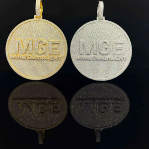 Colgante de Lujo Personalizado The Ice Legacy, con Diamantes de Imitación, Aleación Plateada con Baño de Rodio, Estilo Hip Hop, Unisex, para Hombre - Product Image 1