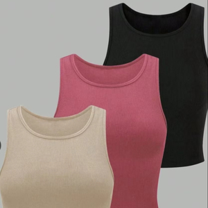 Vêtements féminins tendance et confortables pour l'été, coupe ajustée, parfait pour un style décontracté, basique mais de haute qualité pour un usage quotidien - Product Image 1