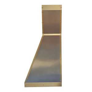 Hotte de cuisine personnalisée en métal faite à la main avec bande en laiton, hotte de cheminée ventilée pour cuisine - Product Image 4