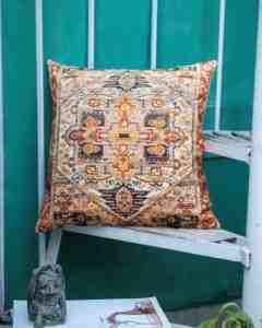 Housse de coussin bohème premium 18x18 pouces avec imprimé géométrique tribal multicolore, taie d'oreiller carrée décorative pour canapé et chambre - Product Image 6