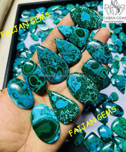Cabochons en Chrysocolle et Malachite Naturels de Haute Qualité, Certifiés par FAIJAN GEMS Rajasthan, Vente en Gros - Product Image 3