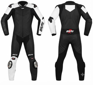 Traje de Carreras Personalizado para Hombre en Cuero Vacuno/Canguro, Mono de Una Pieza con Armadura de Nivel 2 CE, Hecho a Medida, Protección OEM - Product Image 1