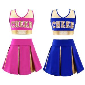 Uniformes de animadora/danza para mujer y niña, los más populares, con estampado, conjunto de CHEERLEADING en venta, hecho en Pakistán - Product Image 2