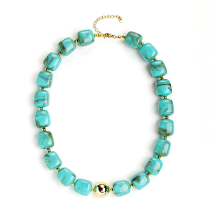 2026 Trendy Bohemian Style Colorful Acrylic Resin Handmade Beaded <b>Necklace</b> Women Summer Beach Party Vacation Jewelry - Product Image 3