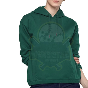 เสื้อฮู้ดสตรีทแวร์แบบสวมหัวของผู้หญิงผ้าฝ้ายขนแกะลำลอง100% คุณภาพสูงด้านหน้าแบบกำหนดเองได้เป็นมิตรกับสิ่งแวดล้อม - Product Image 5