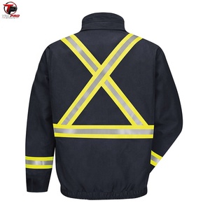 Chaqueta de Seguridad de Alta Visibilidad, Poliéster Antidesgarro, Reflectante, Industrial, de Manga Larga, Unisex, para Trabajo en Exteriores, Triple Capa - Product Image 2