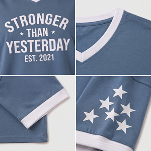 Women's Plus Size Gym Wear T Shirts V Neck Short Sleeve T-Shirt Women's Cotton Polyester Loose Fit Tee Sportswear Printed T-Top - Product Image 6