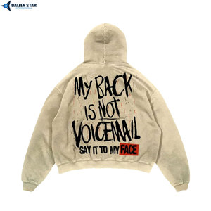 Sudadera con Capucha Lisa al por Mayor, 100% Algodón, Sudadera con Capucha de Felpa, Impresión Personalizada, Logotipo Bordado - Product Image 2