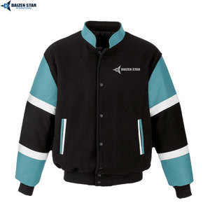 Fashion Letterman Jacket Custom Embroidery Varsity Jacket Hip Hop Streetwear Style - Product Image 3