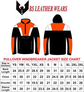 Veste à capuche personnalisée pour l'école, avec logo frontal, poches kangourou, demi-zip, coupe-vent léger, veste de mode pour l'extérieur par temps pluvieux - Product Image 5