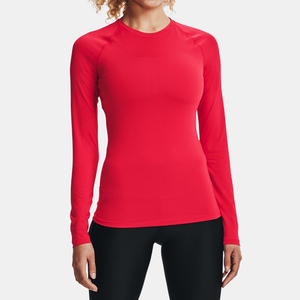 Women's Long Sleeve Crew Neck Yoga Shirt Slim Fit Quick Dry Knitted Polyester Sporty Workout <b>Top</b> - Product Image 5