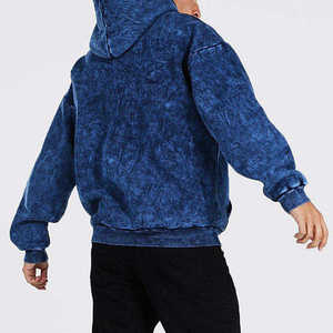 Sweat à capuche pour homme en coton 100% sur mesure, vintage, délavé à l'acide, brodé, teint uni, coupe classique, avec poche, couleur unie, hiver, nouveau modèle, dernière collection - Product Image 2