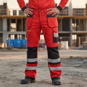 High Visibility Safety <b>Pants</b> <b>Waterproof</b> Reflective Workwear for Industrial Construction <b>Work</b> OEM Custom Supply - Product Image 5